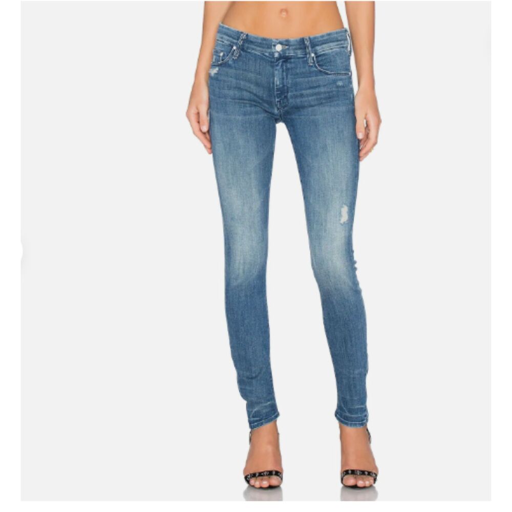 Mother The Looker Crop Skinny Jeans Women's Sz 30 Light Wash $228